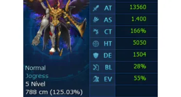 Conta LADMO - Omegamon - Full Acessórios - OT roxo - 2 SSS+