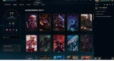 Conta League of Legends Diamante 5 77 skins 4 rune page
