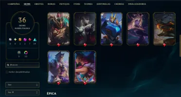 Esmeralda 2 com 85 Champs e 36 Skins +1 Prestigio