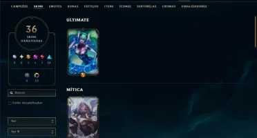 Esmeralda 2 com 85 Champs e 36 Skins +1 Prestigio