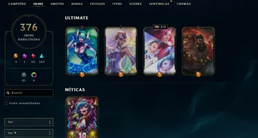 Conta Lol e Valorant com muitas skins