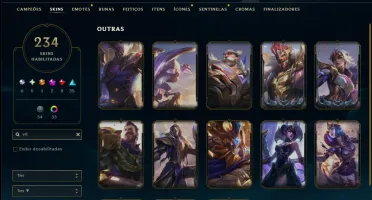 Prata 4 com TODOS os Champs e 234 Skins +13 Vitoriosas
