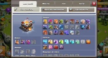 Conta Clash Of Clans CV11 FULL Com Skins e 6 construtores