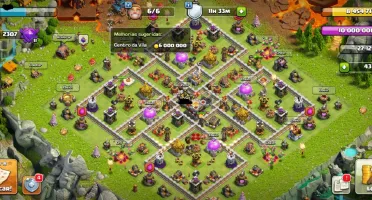 Conta Clash Of Clans CV11 FULL Com Skins e 6 construtores