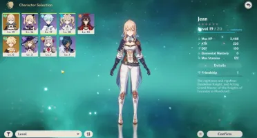Genshin Impact - AR10 + Jean + A Flauta + Perdição do Dragão