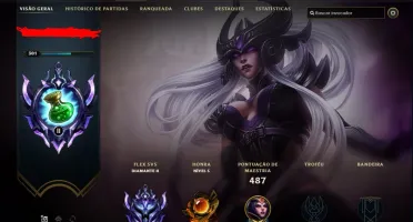 CONTA LOL LVL 301 DIAMANTE 102 SKINS , 135 CAMPEÕES