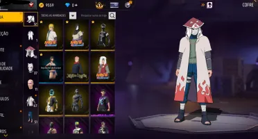 Conta freefire com Minato e matéria escura!