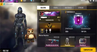 Conta diamante 1 com o novo passe de elite