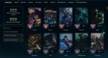 Prata 2 com TODOS os Champs e 96 Skins ( TOP / JG )