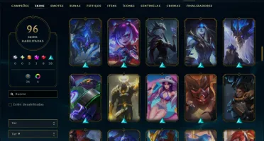 Prata 2 com TODOS os Champs e 96 Skins ( TOP / JG )