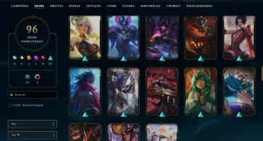 Prata 2 com TODOS os Champs e 96 Skins ( TOP / JG )