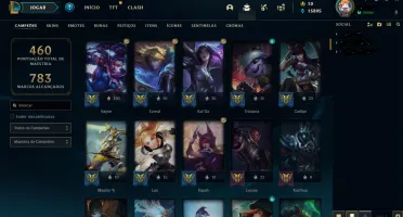 Conta Gold 4 com nivel 368 e 456 skin sendo 20 prestígio