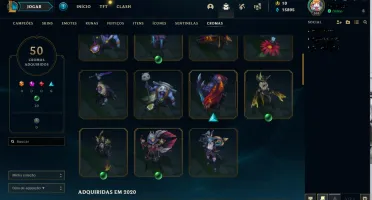 Conta Gold 4 com nivel 368 e 456 skin sendo 20 prestígio