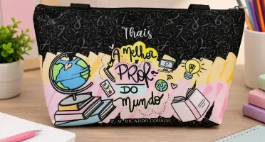 Kit 10 Mini Bolsas Personalizadas para Professoras