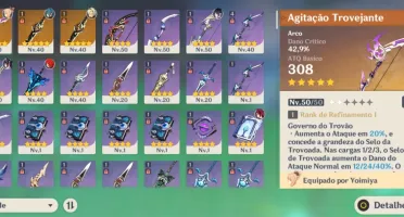 [🔥Promoção🔥]Yoimiya+Agitação Trovejante + Yelan AR 31