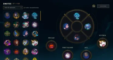 CONTA LOL OURO 4 [BR] - 135 CHAMPIONS - 60 SKIN - MMR ALTO