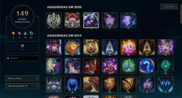 CONTA LOL OURO 4 [BR] - 135 CHAMPIONS - 60 SKIN - MMR ALTO