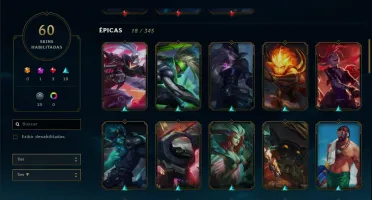 CONTA LOL OURO 4 [BR] - 135 CHAMPIONS - 60 SKIN - MMR ALTO