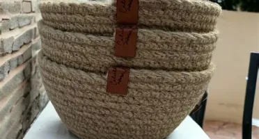 Porta Bowl Artesanal em Corda de Juta