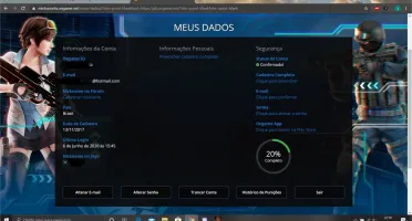 Vendo conta major 2 **71% para UP**
