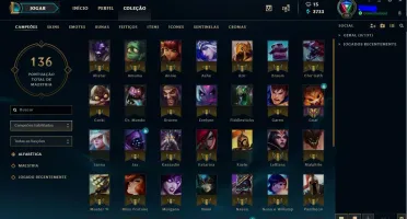 Conta lol unranked  lvl 33