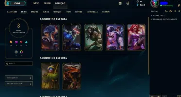 Conta lol unranked  lvl 33