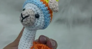 Mini Lhama De Crochê
