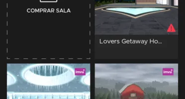 Conta imvu femina com 6 anos, com mais de mil itens e roons.
