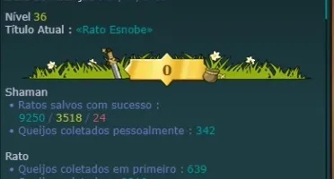 CONTA TRANSFORMICE COM 600 FIRSTS E 9K DE QUEIJOS COLETADOS
