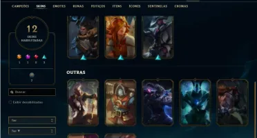 Conta bronze 3 com 40 Champs e 12 Skins + 1 Ultimate