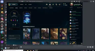 CONTA LEAGUE OF LEGENDS (PLAT 1 75PDL)+FULL CHAMP + 76 SKINS
