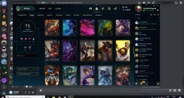 CONTA LEAGUE OF LEGENDS (PLAT 1 75PDL)+FULL CHAMP + 76 SKINS