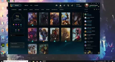 CONTA LEAGUE OF LEGENDS (PLAT 1 75PDL)+FULL CHAMP + 76 SKINS