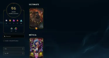 Conta League of Legends Full Acesso - 158 Champs e 96 Skins