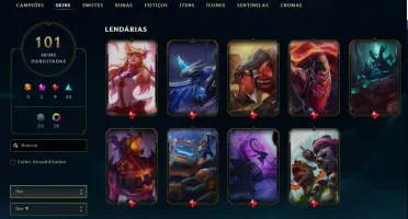 Conta League Of Legends 101 skins