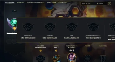 Unranked com TODOS os Champs e 203 Skins ( MID / JG / SUP )