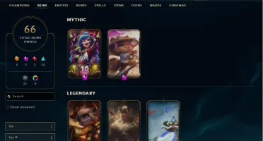 Conta LoL level 200, Platina 1