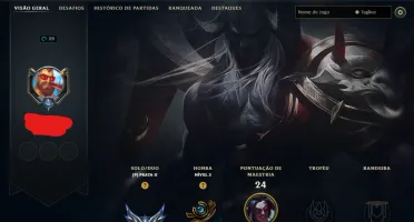 Prata, 5 Skins, Upada Na Mão, Lol Lvl 39, 100% Segura