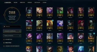 Conta League of legends G4,94 champ,50 skins,6 pag de runa