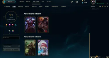 conta lol 11 skins ouro 4 lvl 94