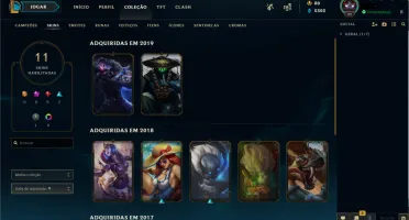 conta lol 11 skins ouro 4 lvl 94