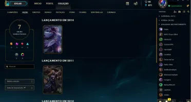 conta lol level 30 unranked
