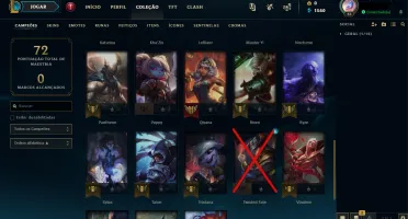 Conta de lol diamante season passada