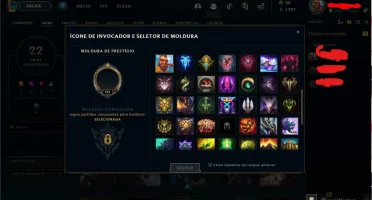 CONTA UNRANKED (EX OURO 4), COM 69 CAMPEÕES E 22 SKINS