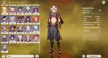 Conta Genshin AR56 - 7 Personagens 5* 45K Gemas e 37 Desejos