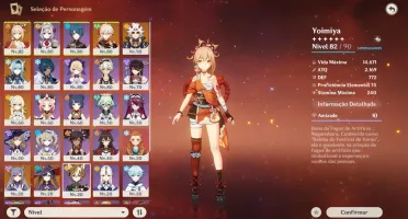 Conta Genshin AR56 - 7 Personagens 5* 45K Gemas e 37 Desejos