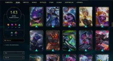 Conta bronze 4 com TODOS os champs e 143 Skins