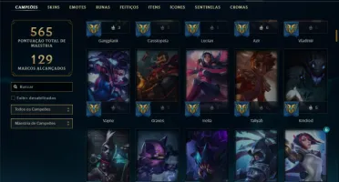 Conta bronze 4 com TODOS os champs e 143 Skins
