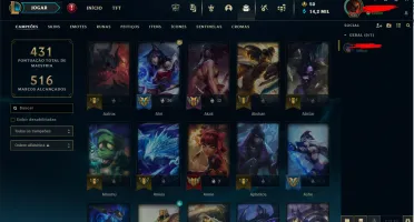 Vendo Conta Lol gold 4 140 Skins