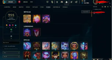 Vendo Conta Lol gold 4 140 Skins